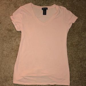 Pink V neck top